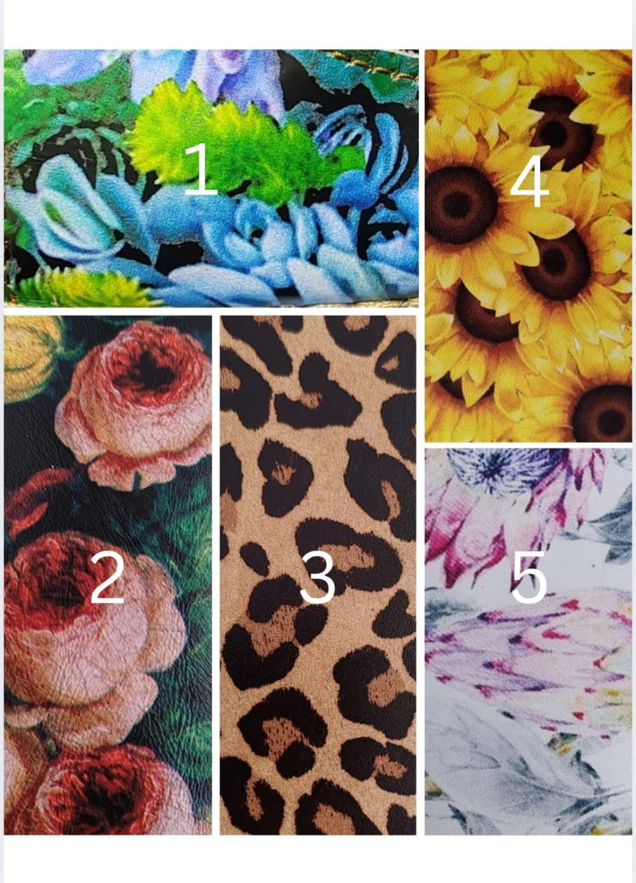 Printed design colour chart, designs 6 to 9