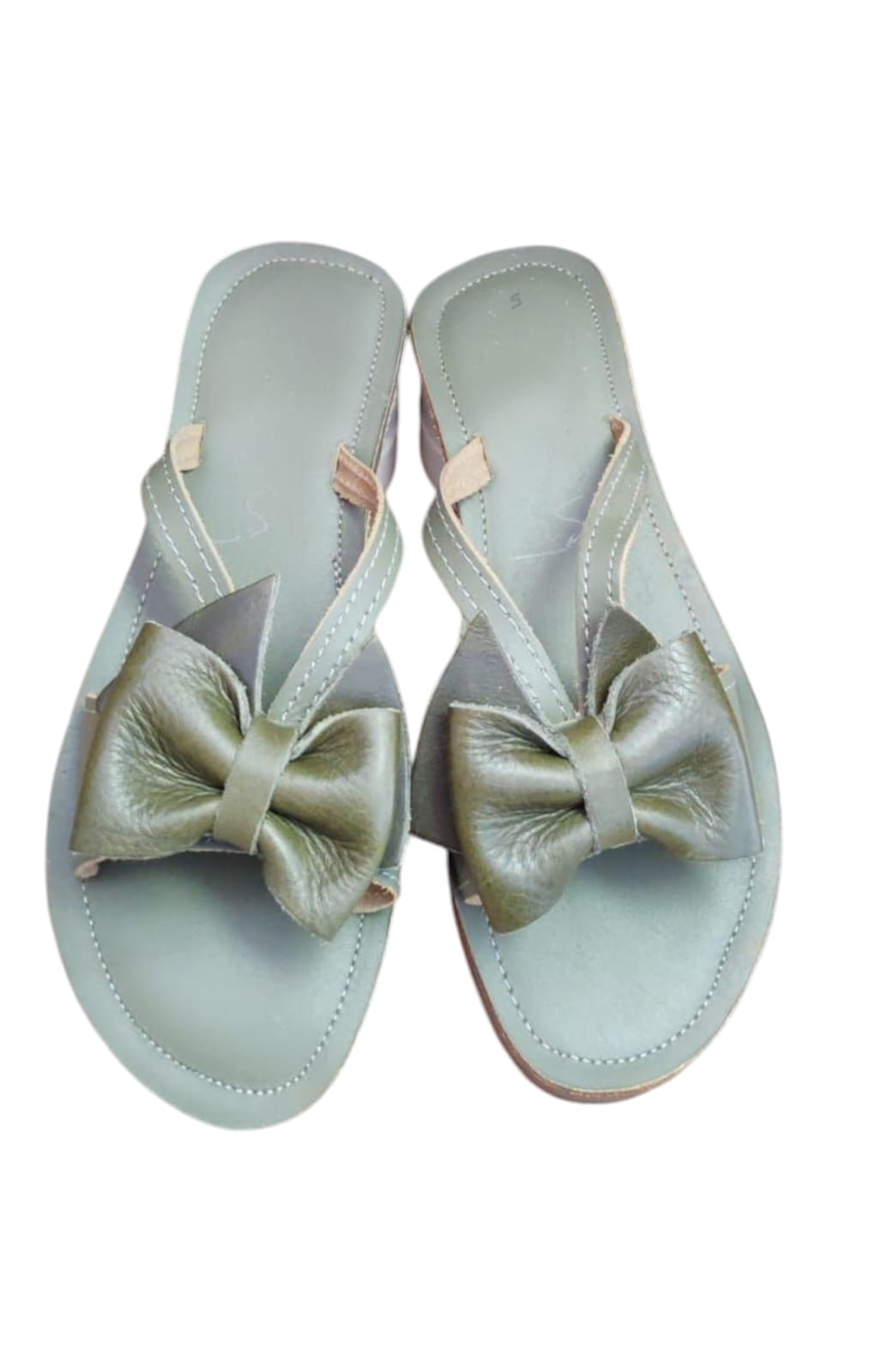 Ladies Multi Colour Bow Slip On Sandal