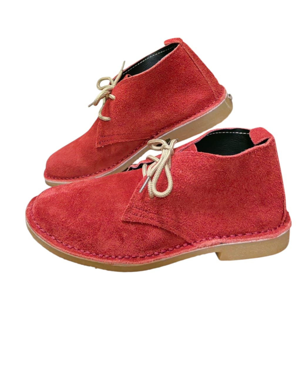 Mens 420 Suede Lace Up Vellies in Red