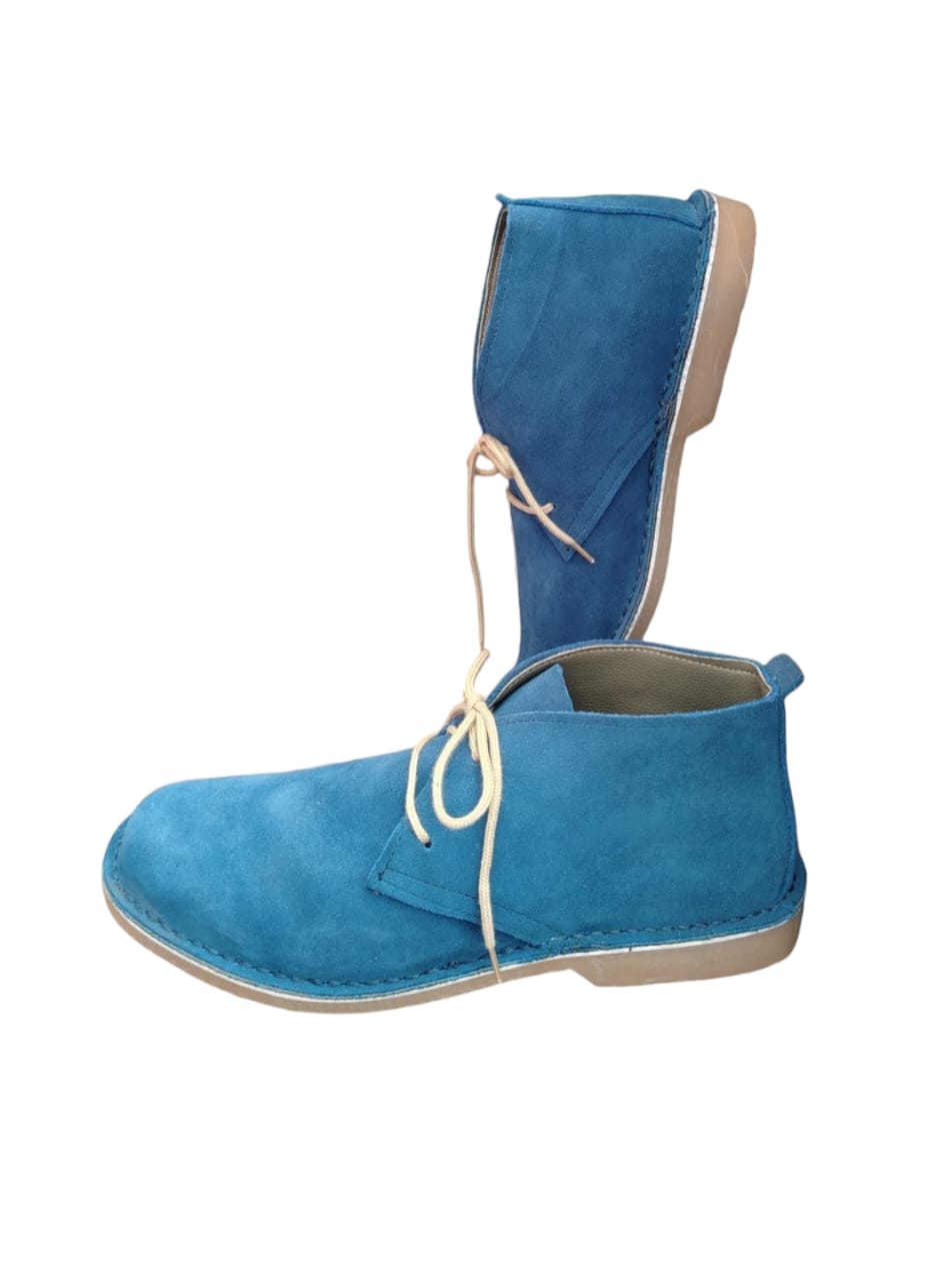 Mens 420 Suede Lace Up Vellies in Royal Blue