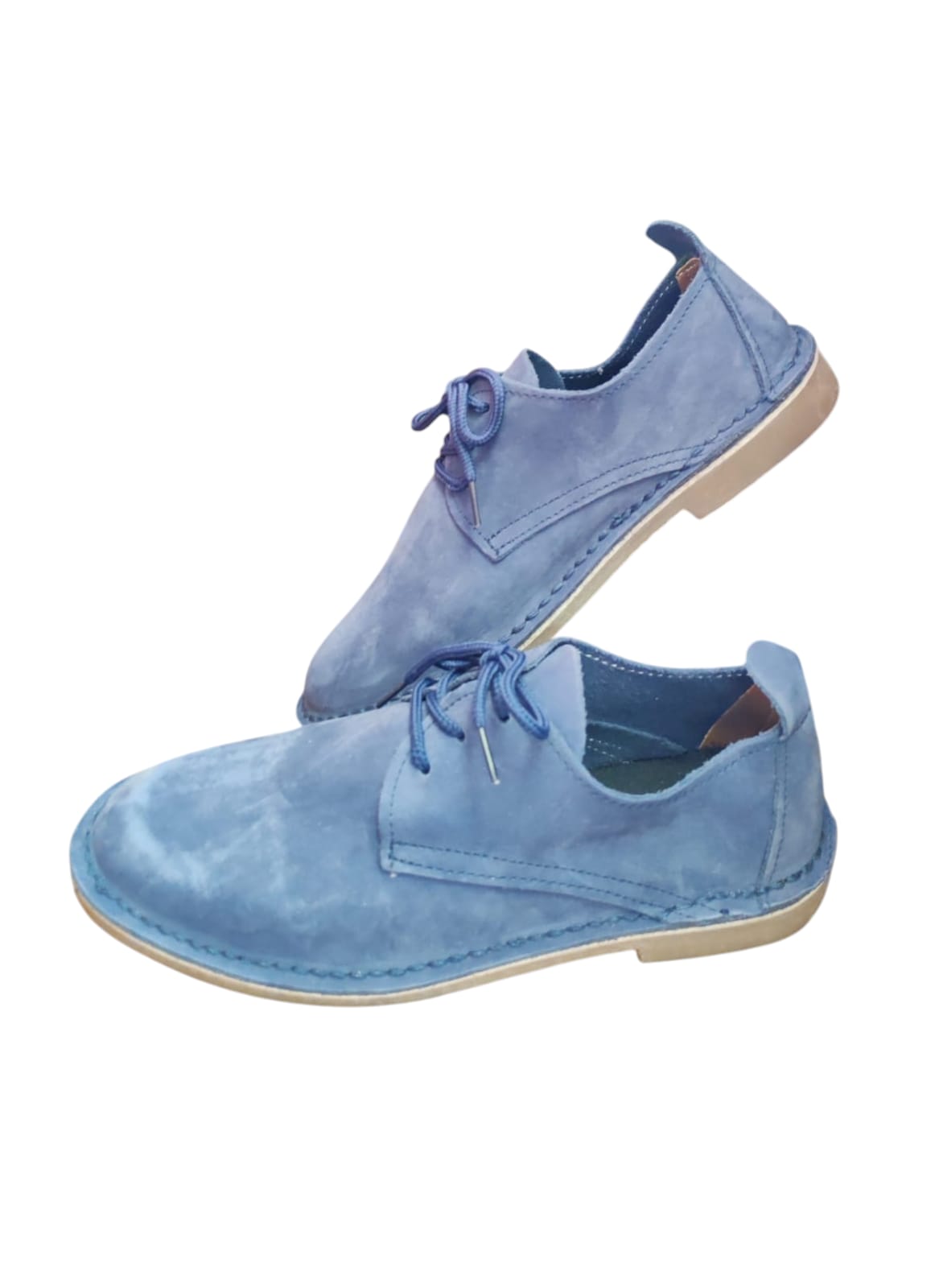 Mens Roxy Lace Up Vellies in Light Blue
