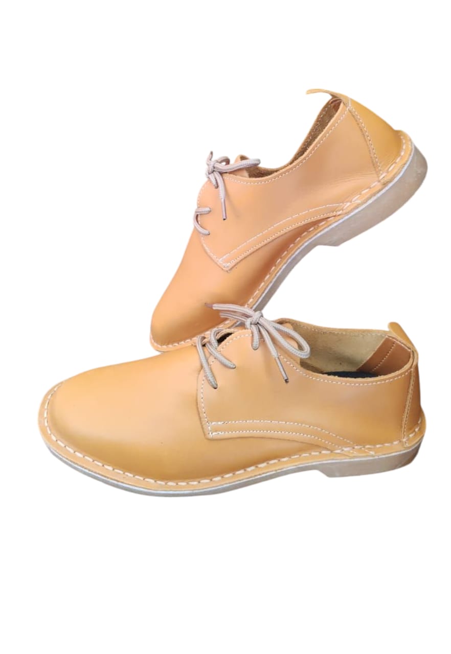 Mens Roxy Lace Up Vellies in Peach