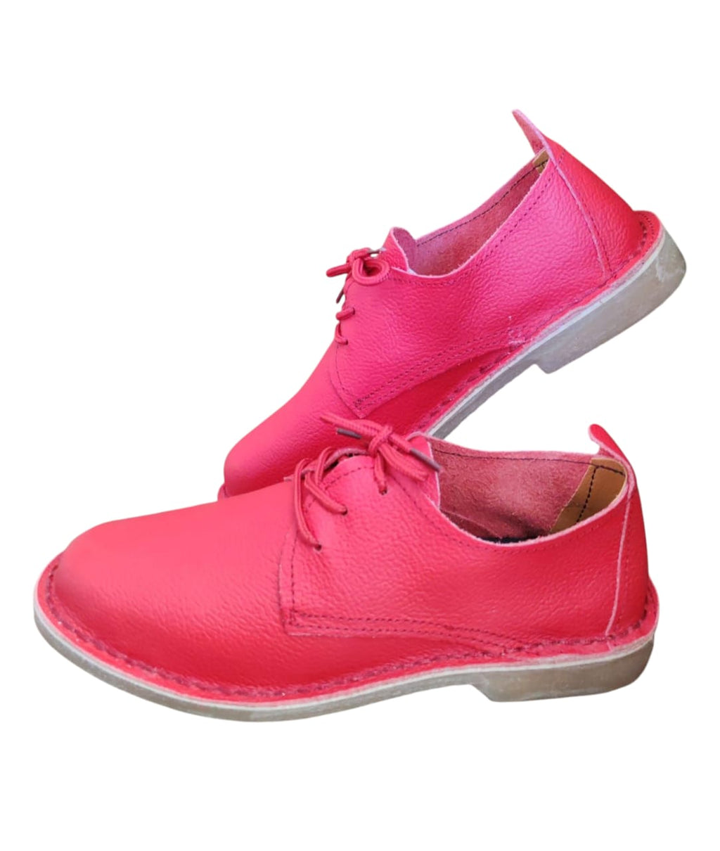 Mens Roxy Lace Up Vellies in Shiny Red