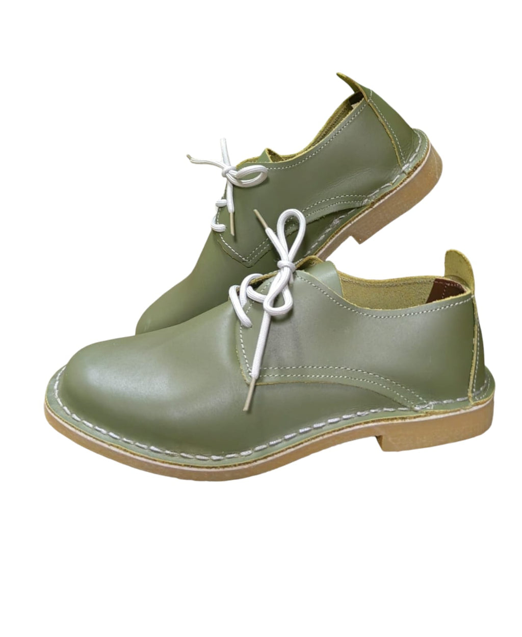 Mens Roxy Lace Up Vellies in Shiny Olive