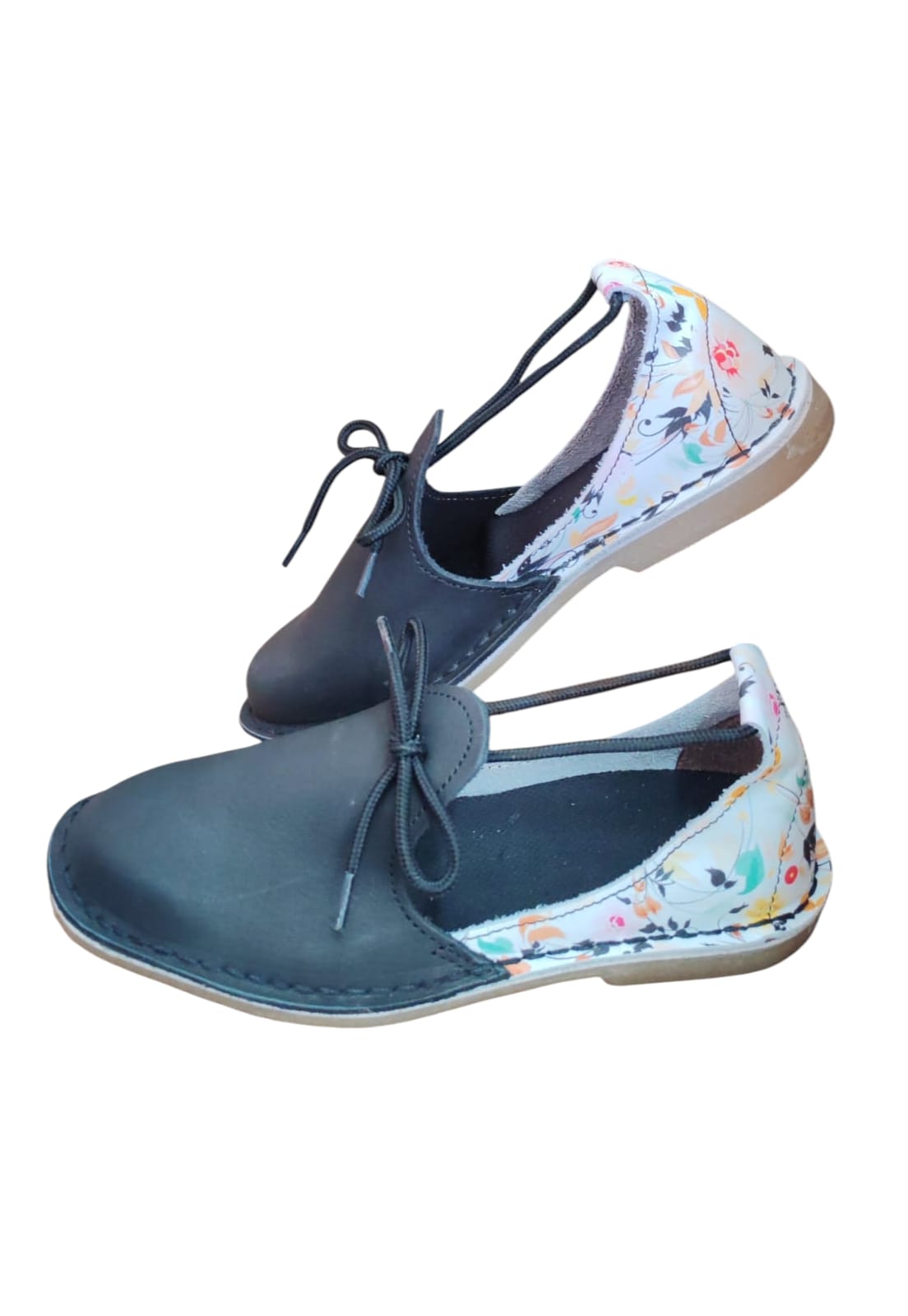 Leather Printed Mary Jane Vellies