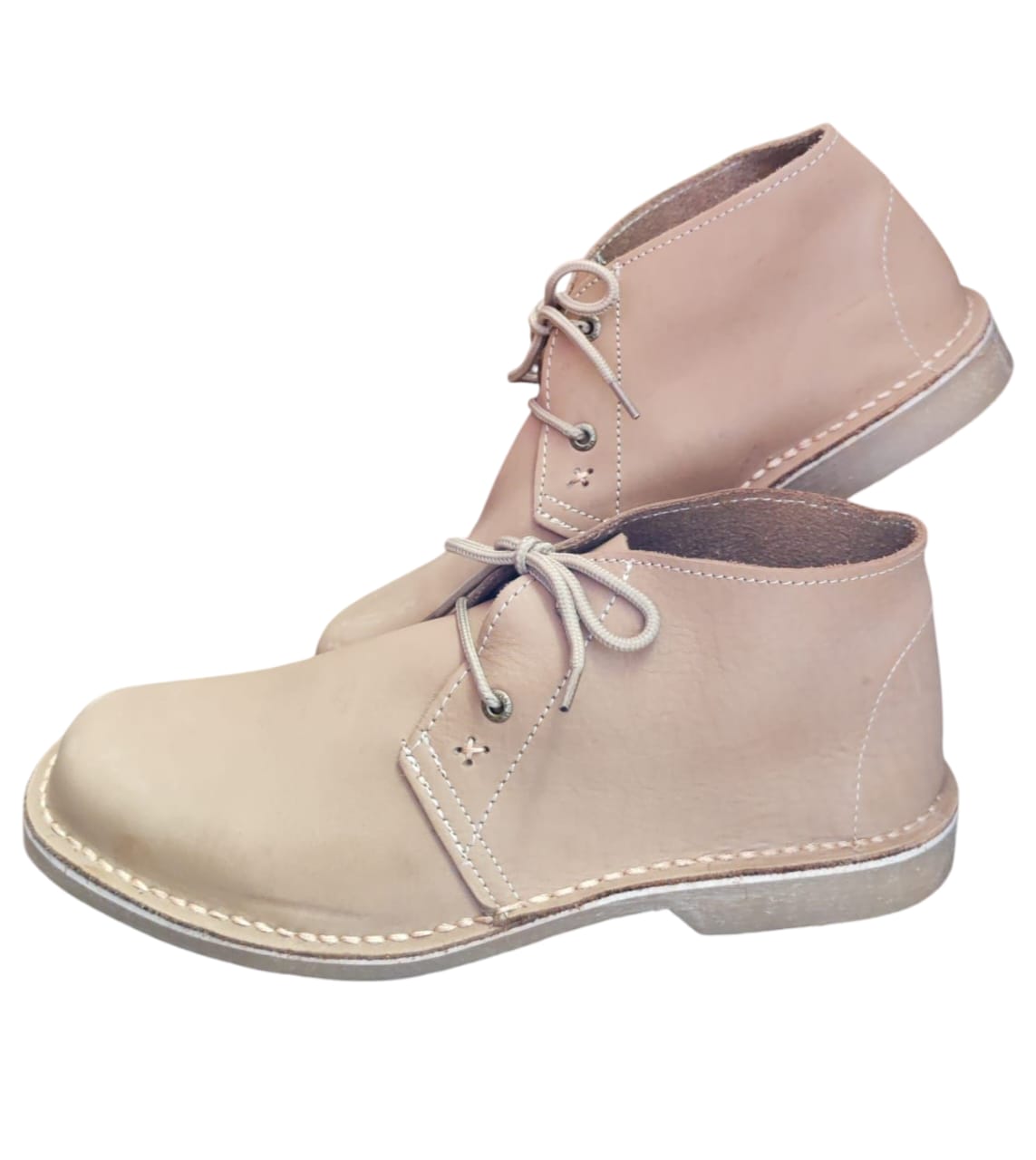 421B Lace Up Vellies in Peach