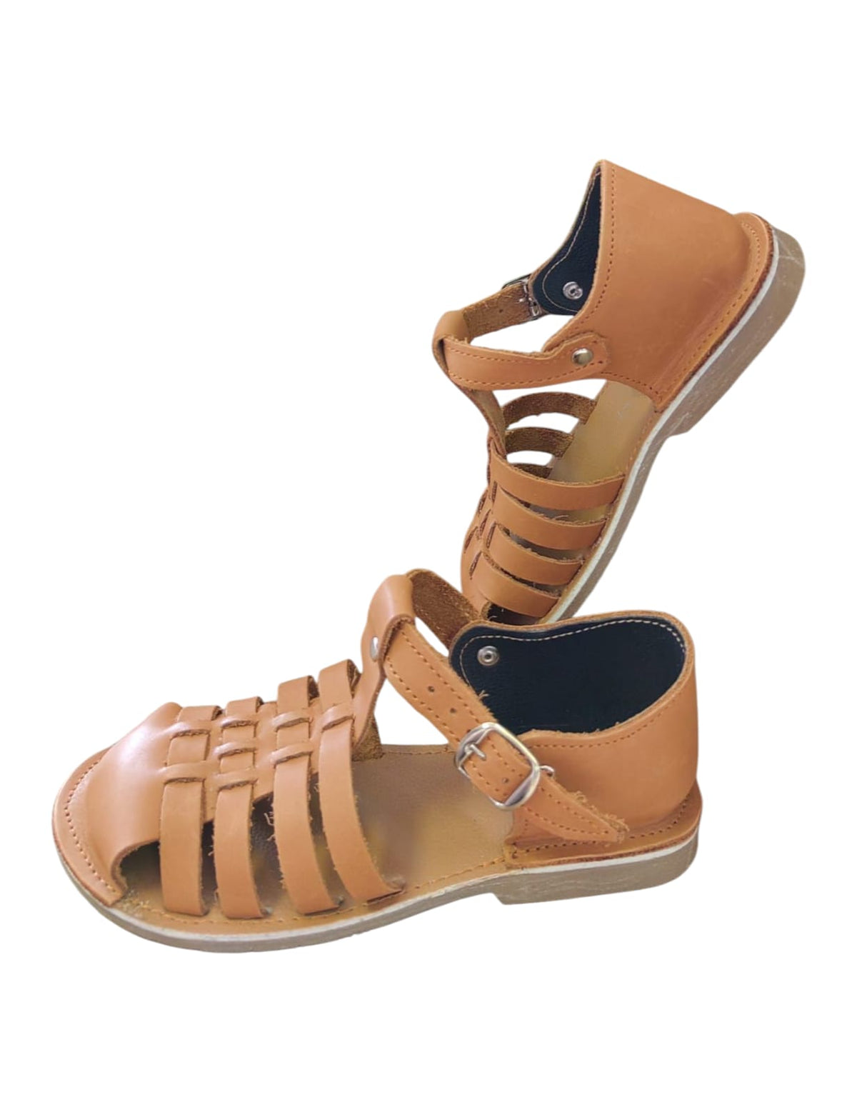 Tan leather fisherman sandals