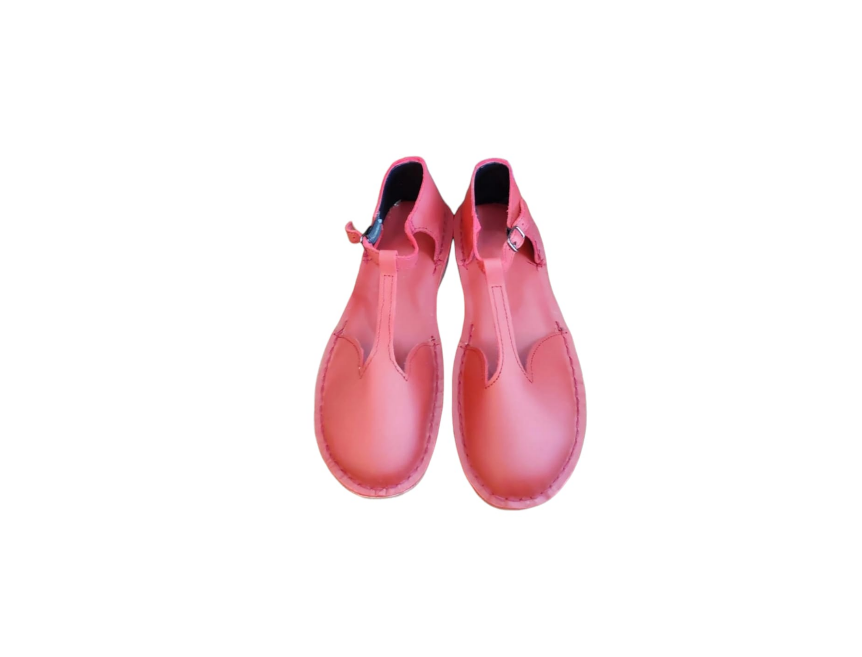 Ladies Leather Anika Baby Doll - Red