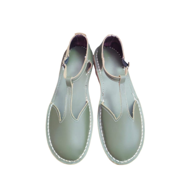 Ladies Leather Anika Baby Doll - Mint Green