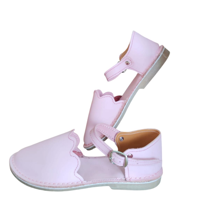 Ladies Leather Scollip Madonna - Light Pink