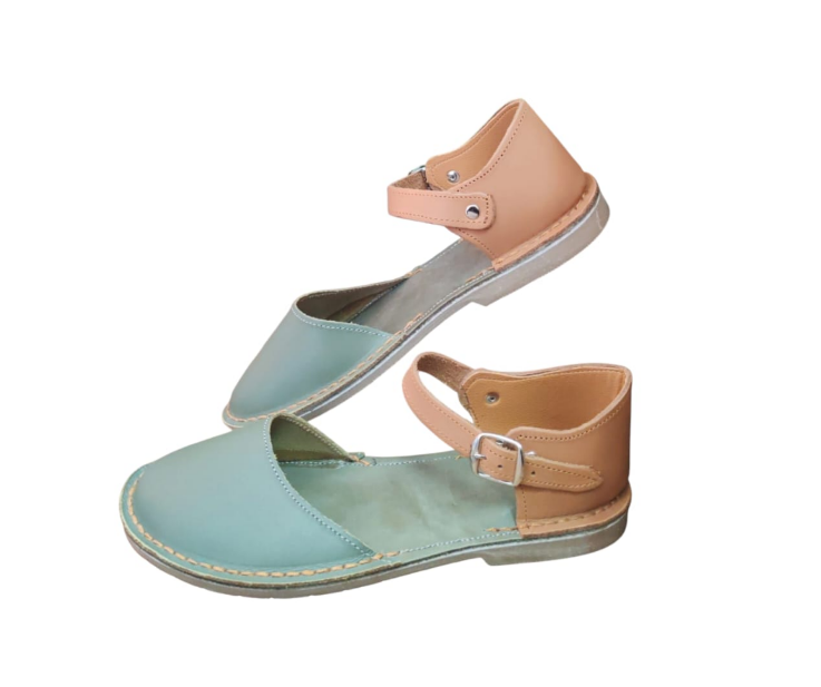 Ladies Leather Layla Madonna - Light green / Tan