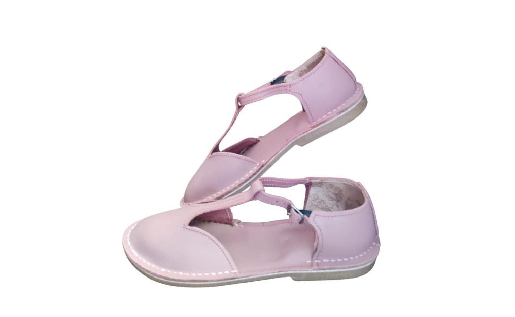 Ladies Leather Anika Baby Doll - Light Pink