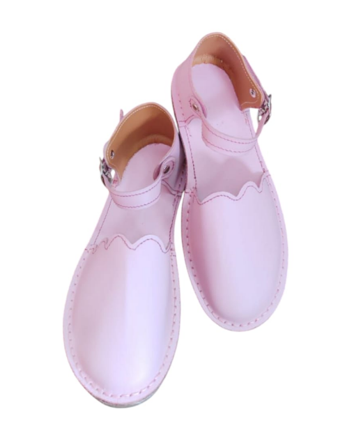 Ladies Leather Scollip Madonna - Light Pink