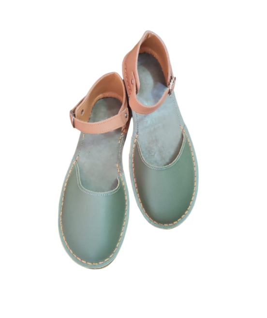 Ladies Leather Layla Madonna - Light green / Tan