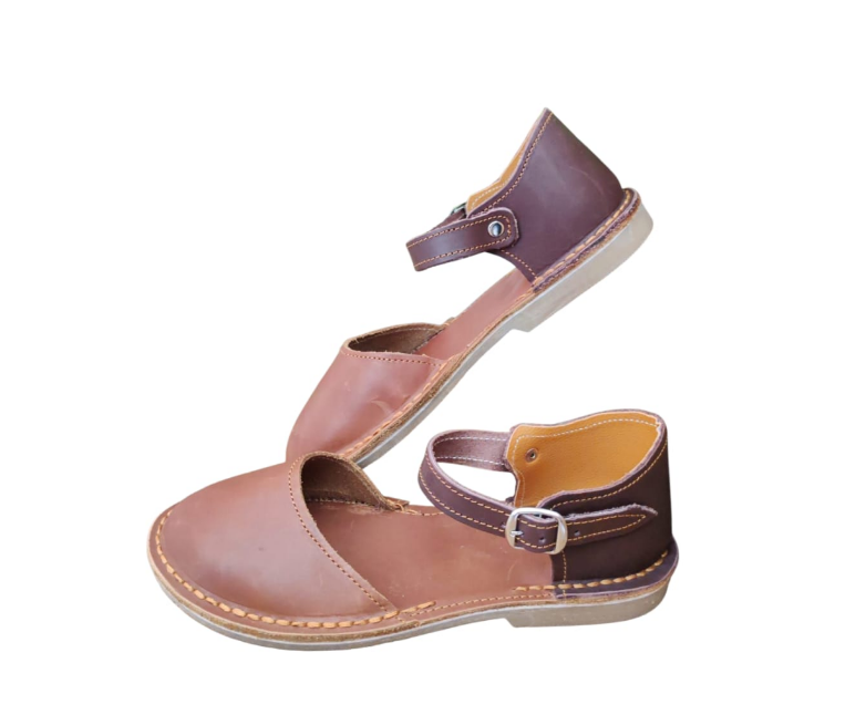Ladies Leather Layla Madonna - Tan / Dark Tan