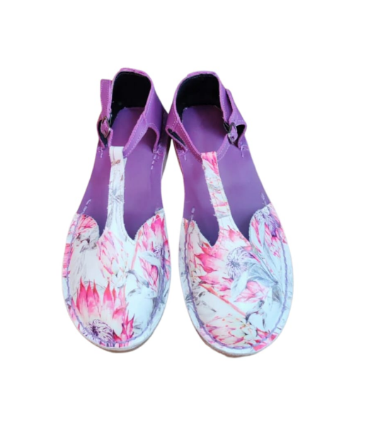 Ladies Leather Printed Anika Baby Doll - Purple / Protea