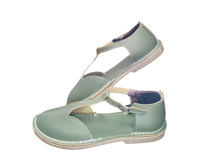 Ladies Leather Anika Baby Doll - Mint Green